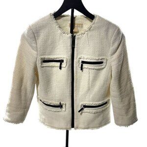 Michael Kors Ivory Tweed Blazer Size 6